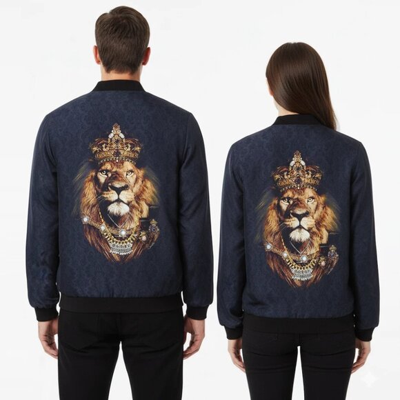 RARE! Camilla Midnight Meeting Mens Bomber Jacket Size Small b150e - Picture 1 of 11